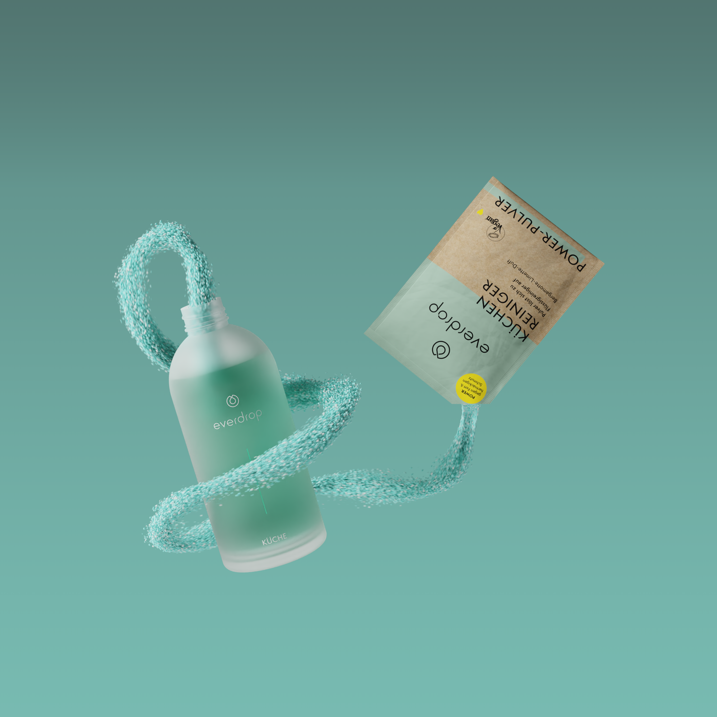 Glasflasche Power-Pulver