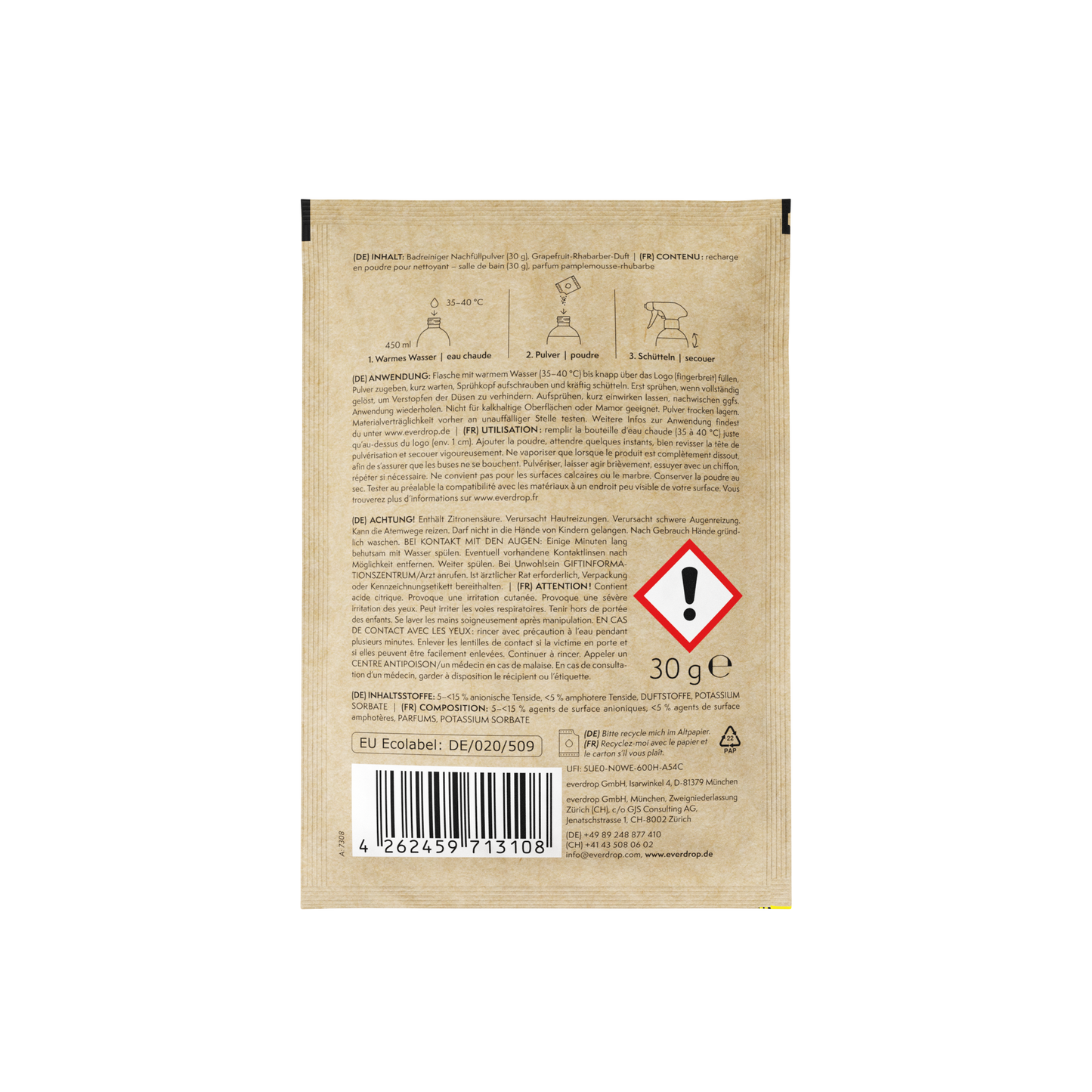 Badreiniger Power Pulver (20 Stück)